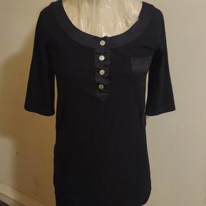 Sonia Rykiel Boat Neck Shirt with round hem & mid-length sleeve sz XS